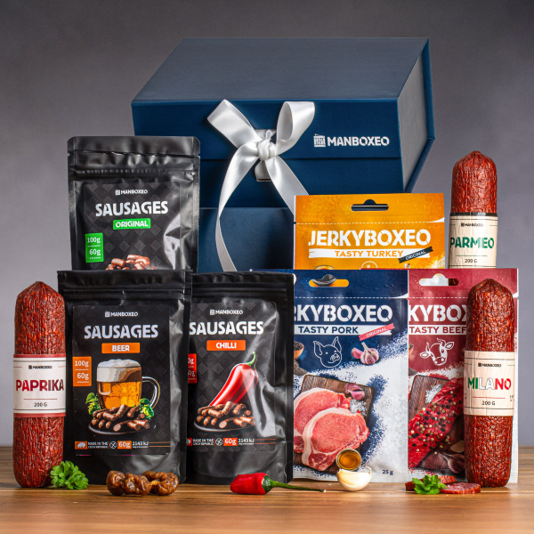 Dárková sada pro muže masožravce v krabičce Giftboxeo