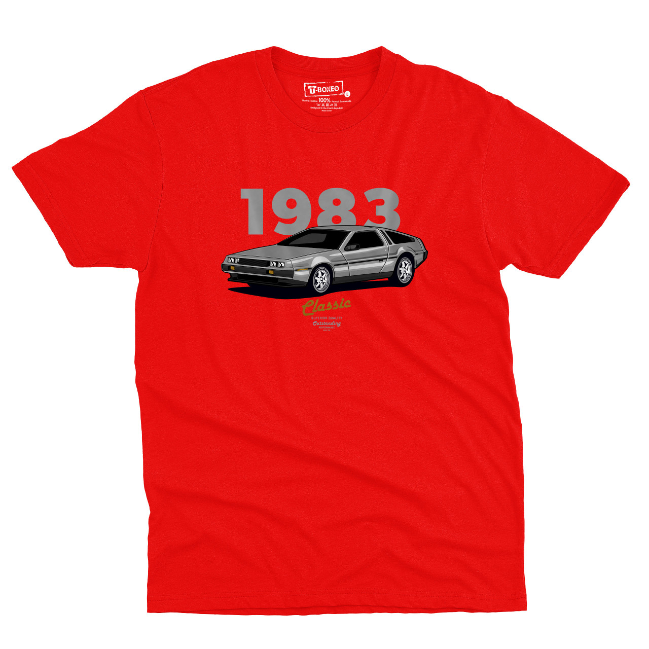 Pánské tričko s potiskem “1983 Delorean"