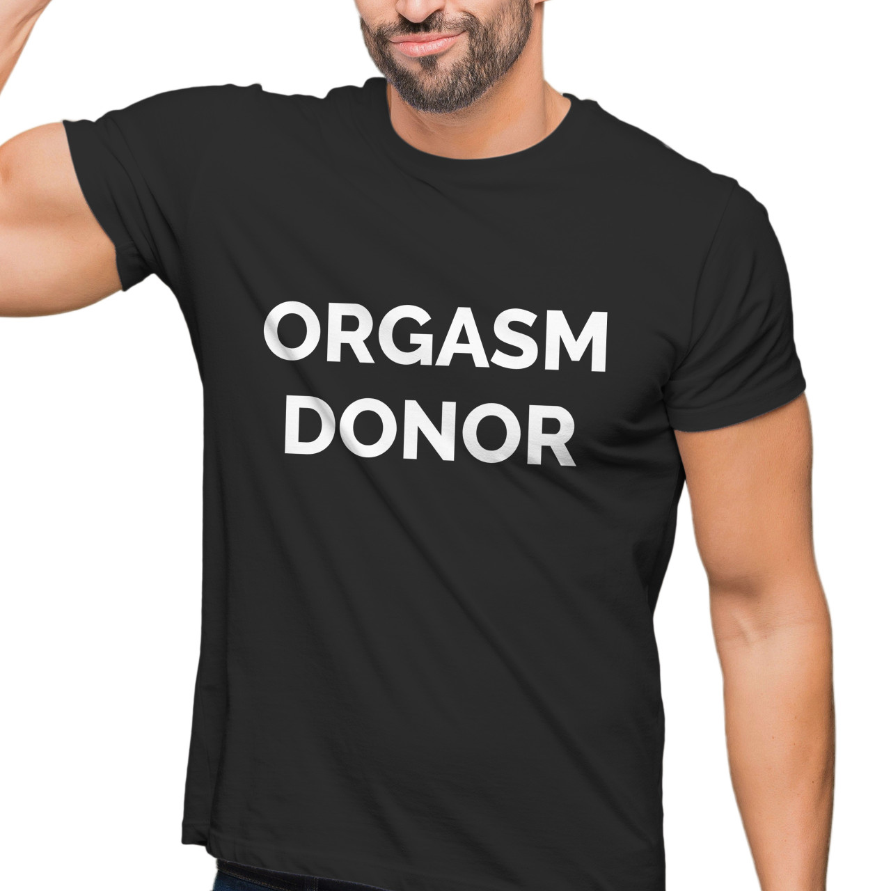 Pánské tričko s potiskem “Orgasm donor”
