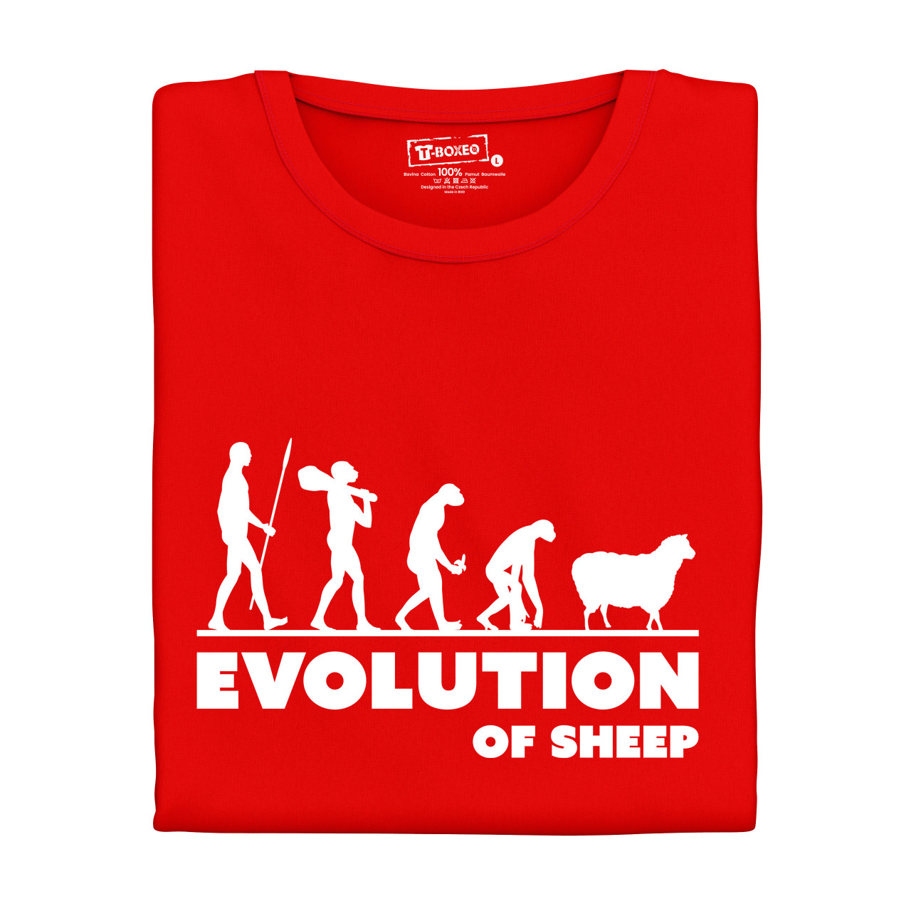 Dámské tričko s potiskem "Evoluce Ovce"