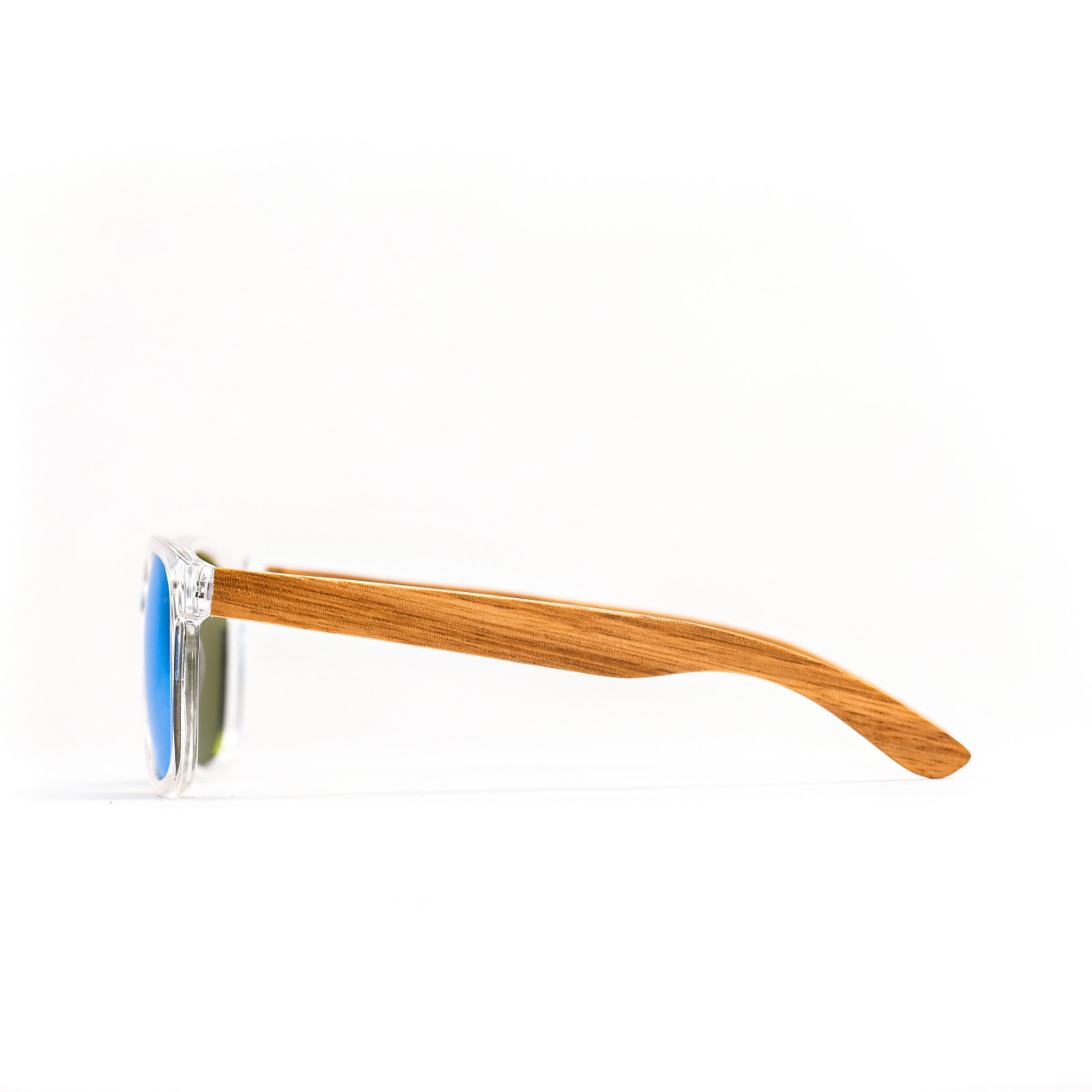 Brýle Classic – modré čočky + průhledné obroučky + zebra s gravírováním
