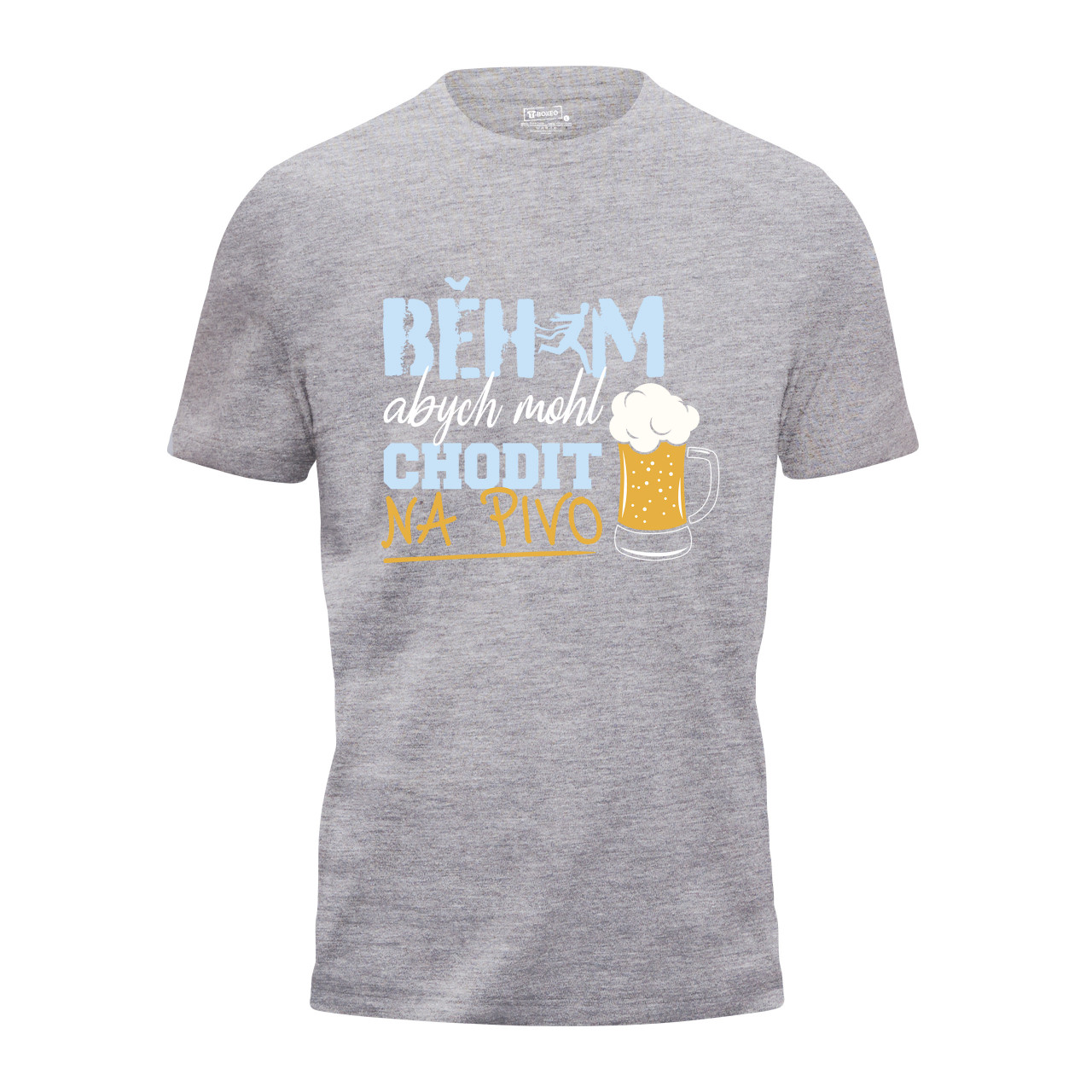 Pánské tričko s potiskem "Běhám, abych mohl chodit na pivo"