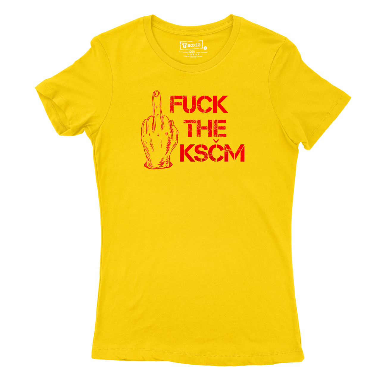 Dámské tričko s potiskem “Fuck the KSČM”