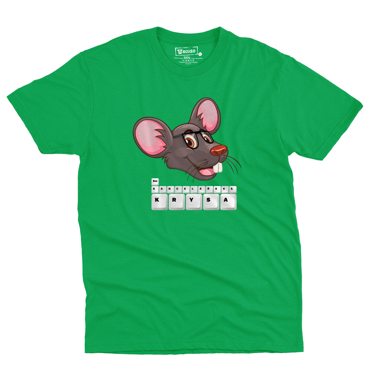 Pánské tričko s potiskem “Kancelářská krysa”