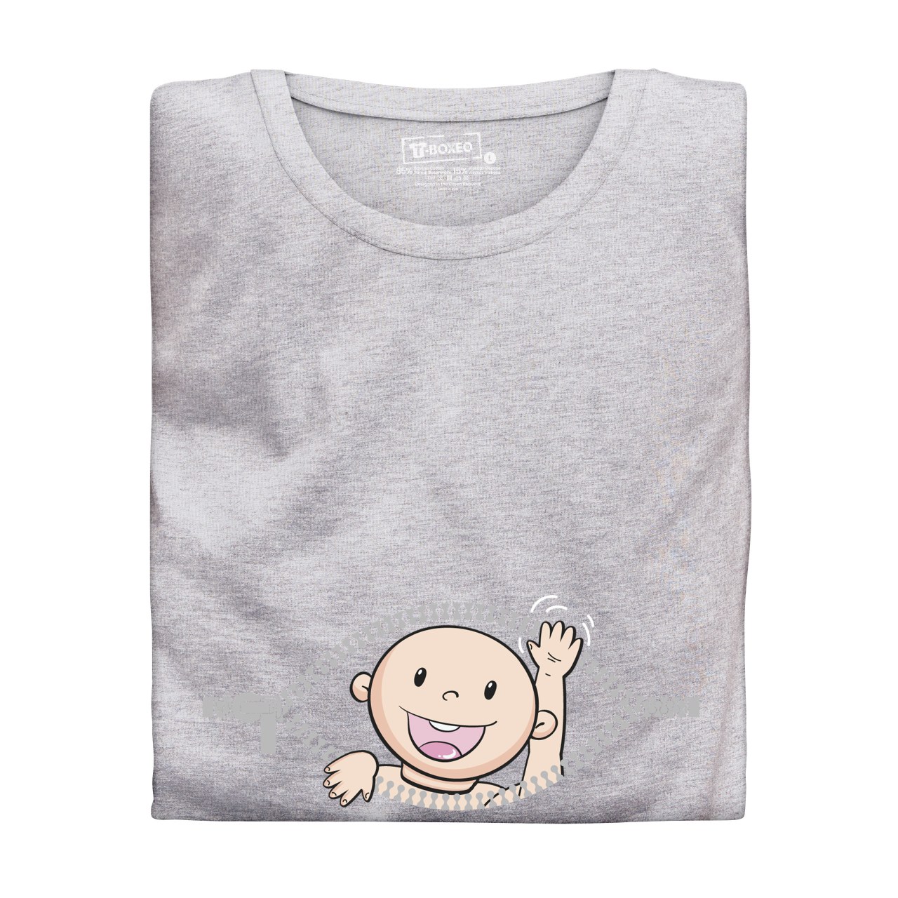 Dámské tričko s potiskem “Dítě v zipu”