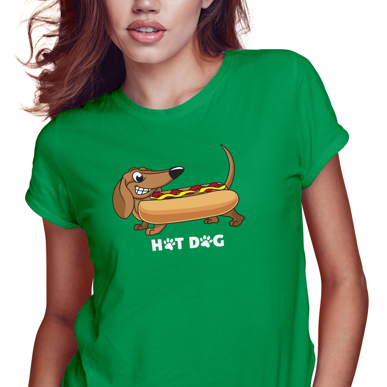Dámské tričko s potiskem “Hot Dog”