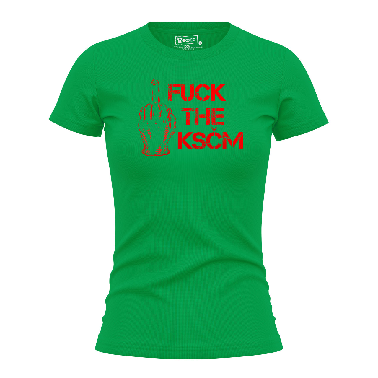 Dámské tričko s potiskem “Fuck the KSČM”