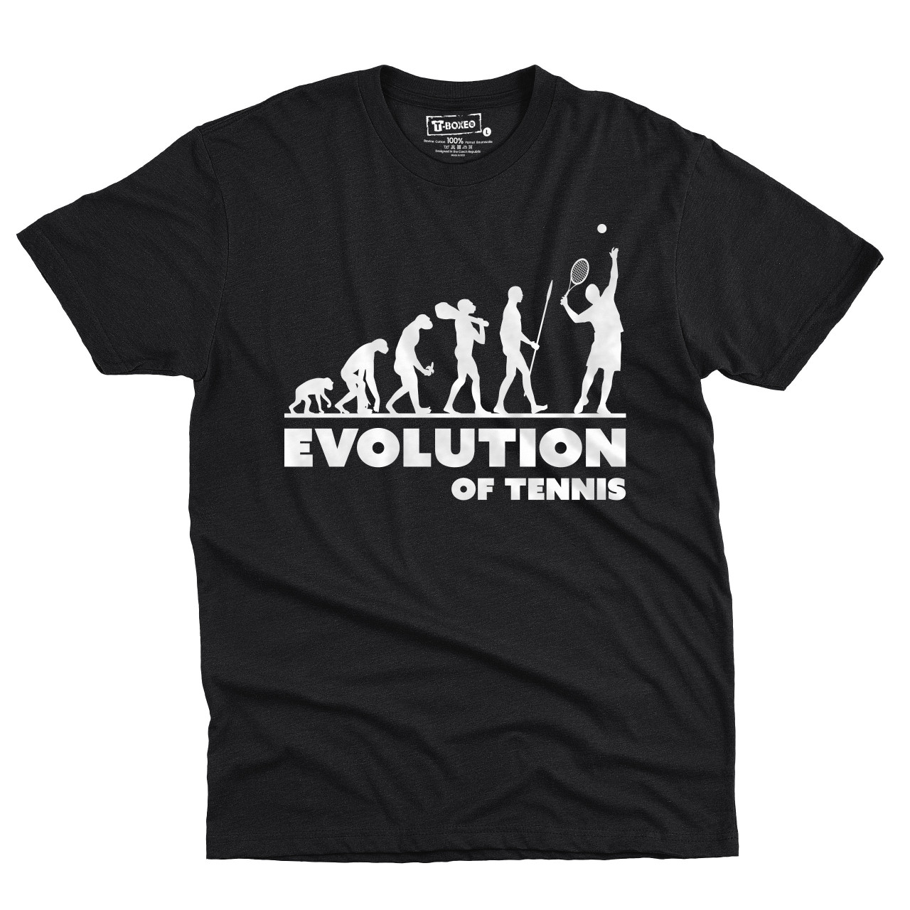 Pánské tričko s potiskem "Evoluce Tenisty"