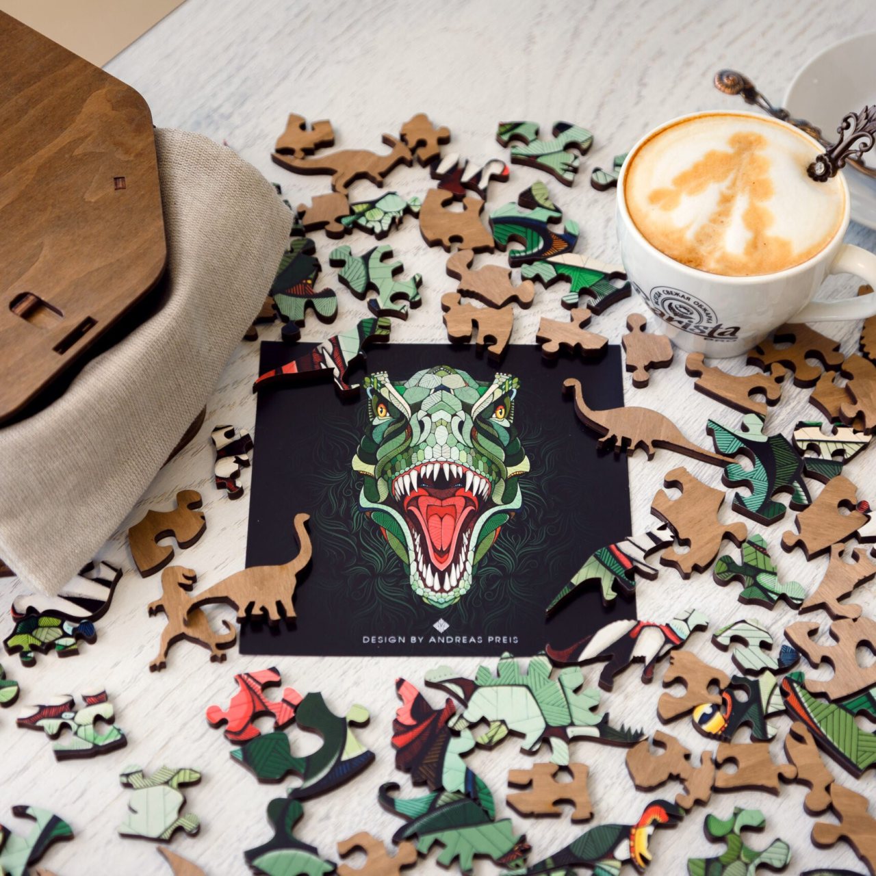 Kreativní magické puzzle – T-Rex