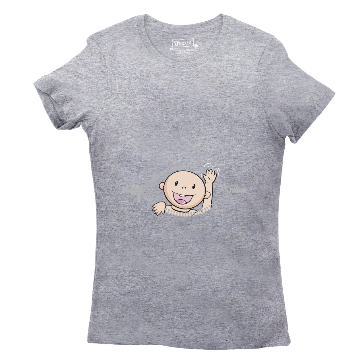 Dámské tričko s potiskem “Dítě v zipu”