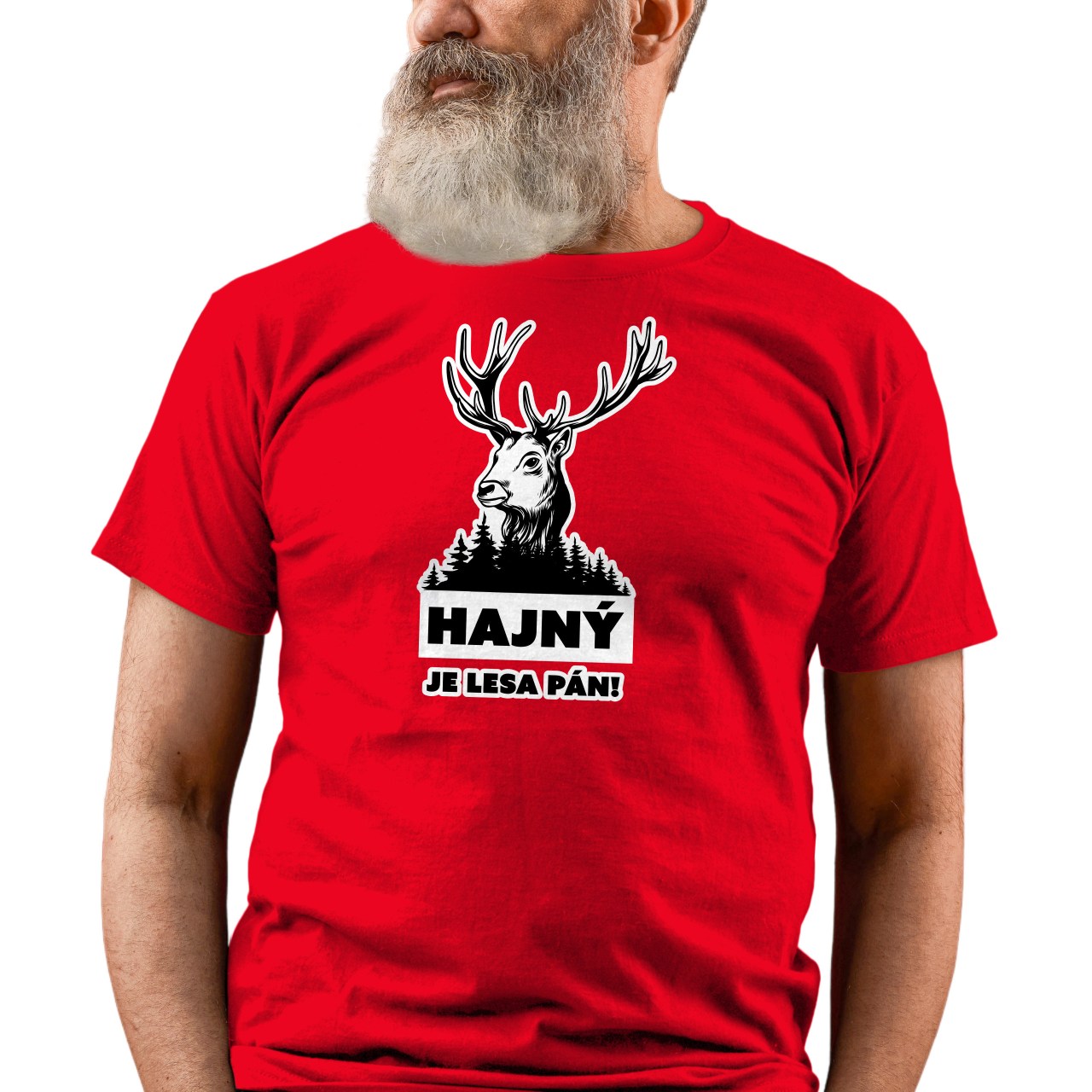 Pánské tričko s potiskem “Hajný je lesa pán”