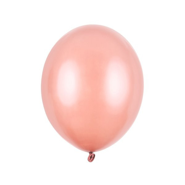 Latexový balónek - Metalická Rose gold 27cm - 100 ks