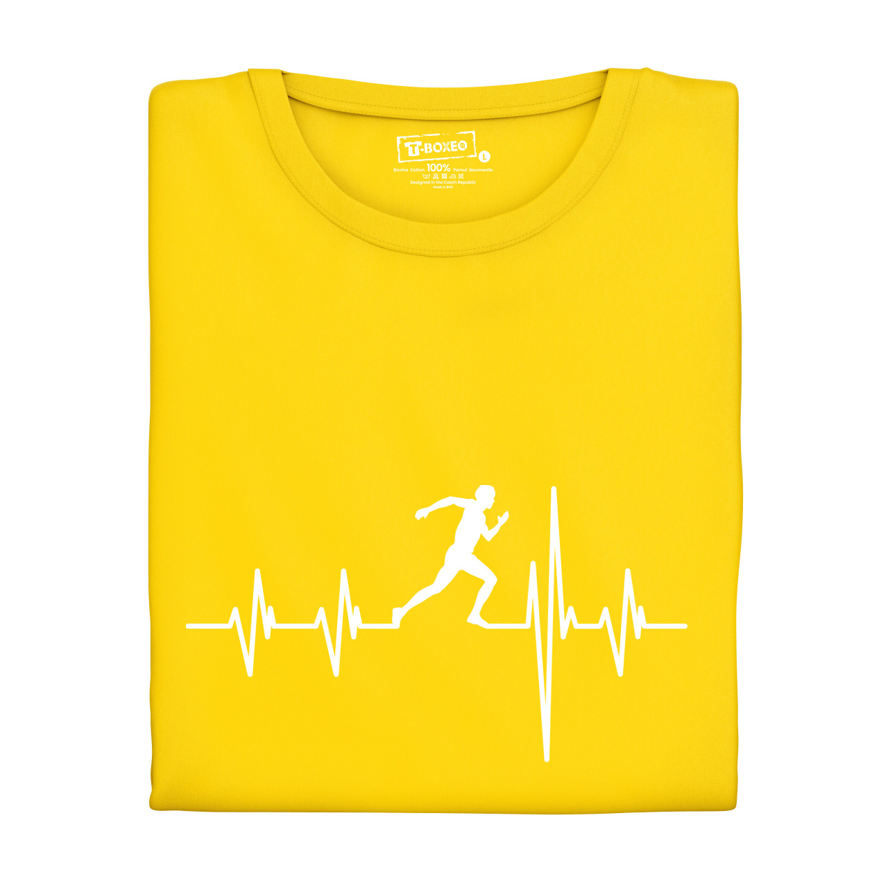 Pánské tričko s potiskem "Srdeční tep Běh"
