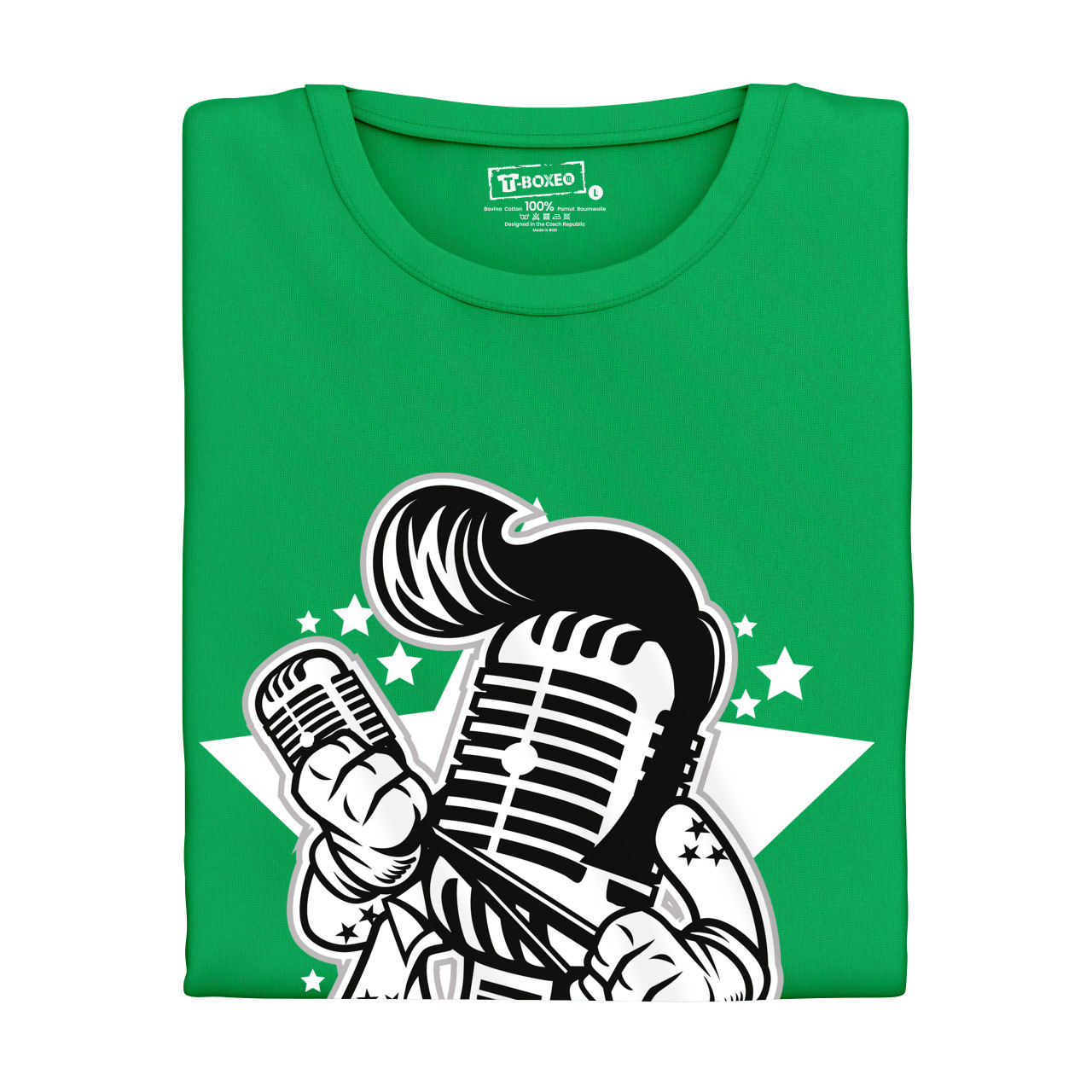 Pánské tričko s potiskem “Mikrofon Elvis”