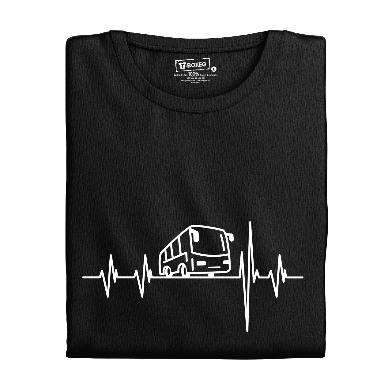 Pánské tričko s potiskem "Srdeční tep Autobus"