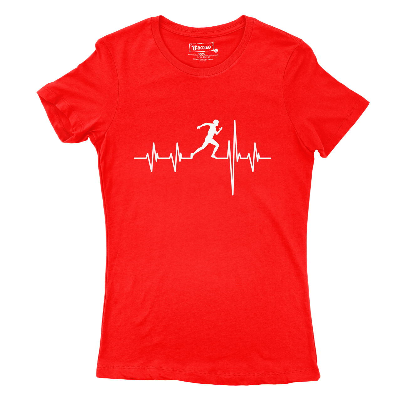 Dámské tričko s potiskem "Srdeční tep Běh"