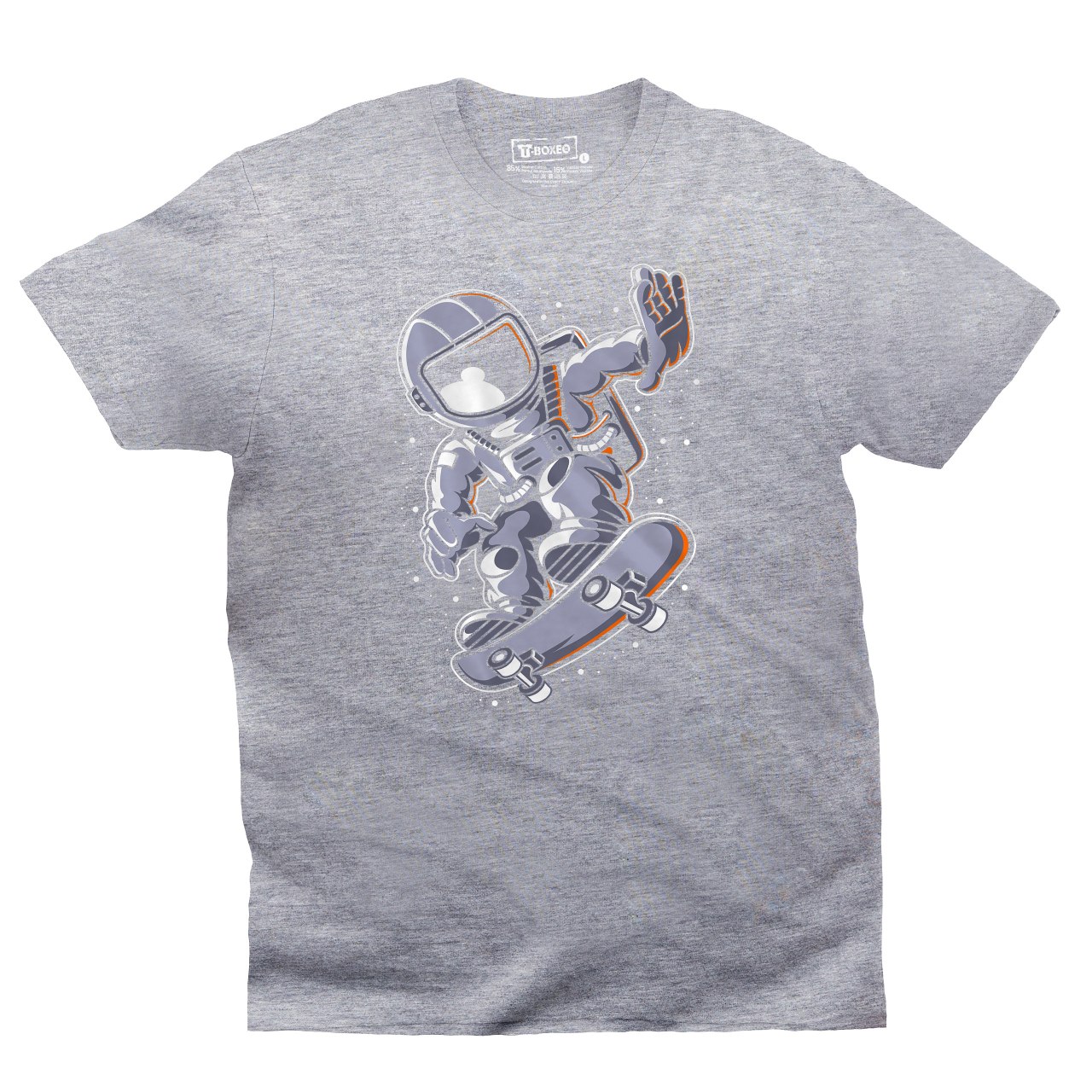 Pánské tričko s potiskem “Astronaut na skejtu, úchyt desky"
