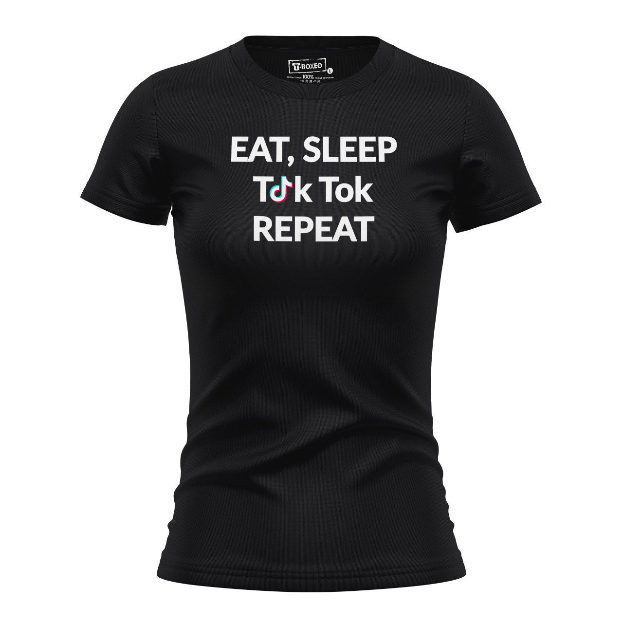 Dámské tričko s potiskem “Jíst, spát, TikTokovat”