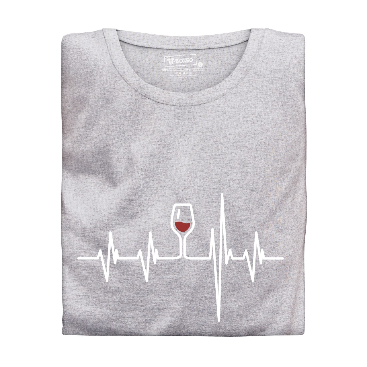 Dámské tričko s potiskem "Srdeční tep Víno"