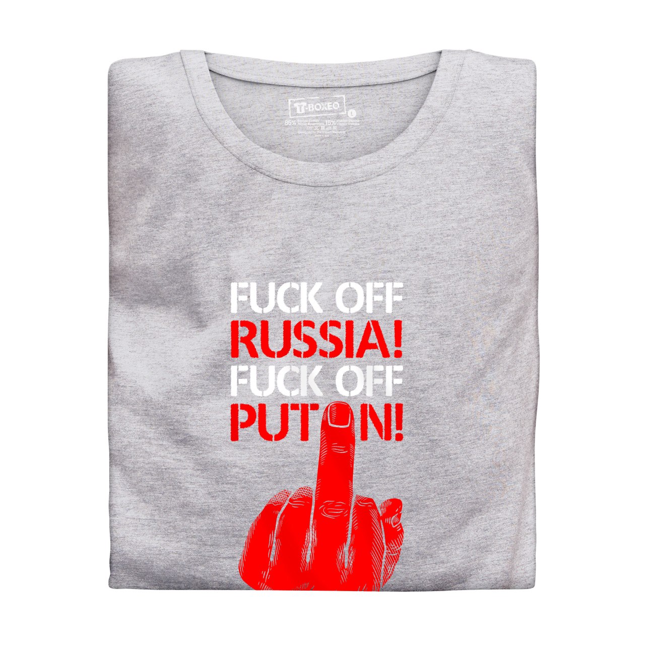 Dámské tričko s potiskem “Fuck off Russia! Fuck off Putin!”