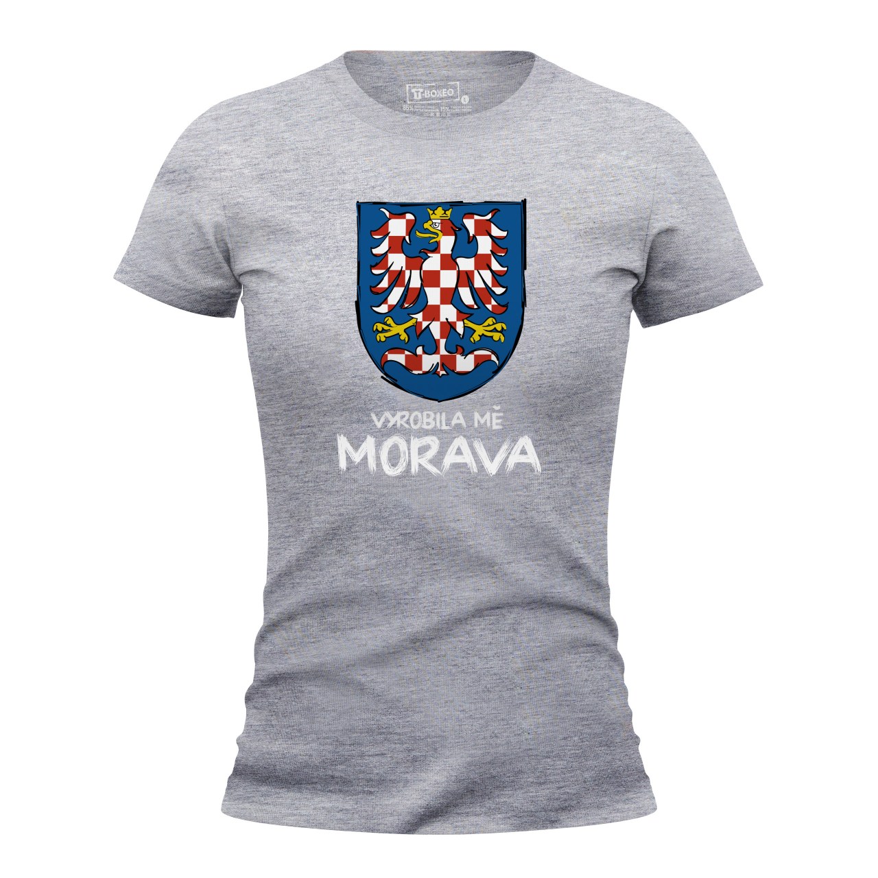 Dámské tričko s potiskem “Vyrobila mě Morava” 