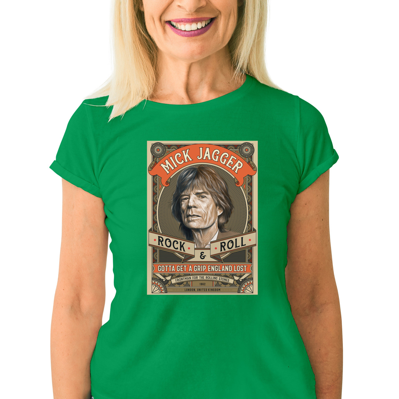 Dámské tričko s potiskem “Mick Jagger”