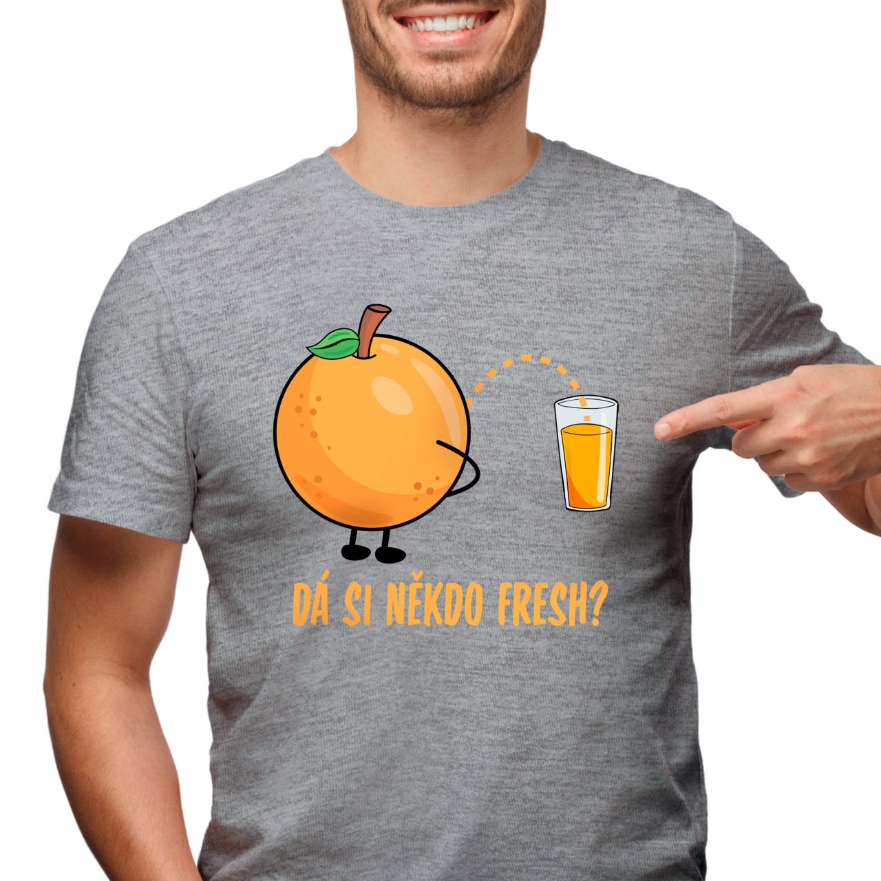 Pánské tričko s potiskem “Dá si někdo fresh?”