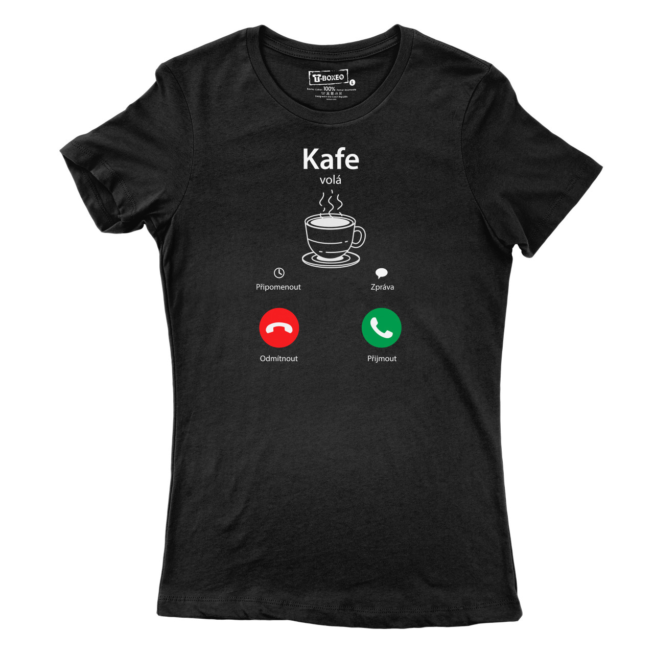 Dámské tričko s potiskem “Káva volá”