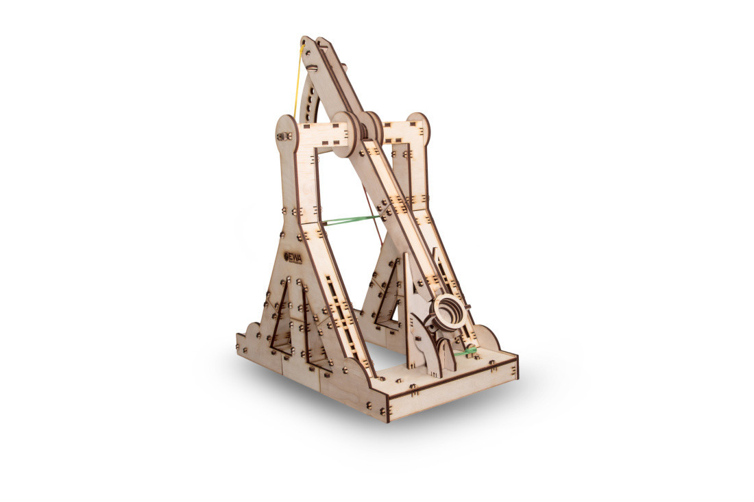 Dřevěný skládací 3D model - Trebuchet