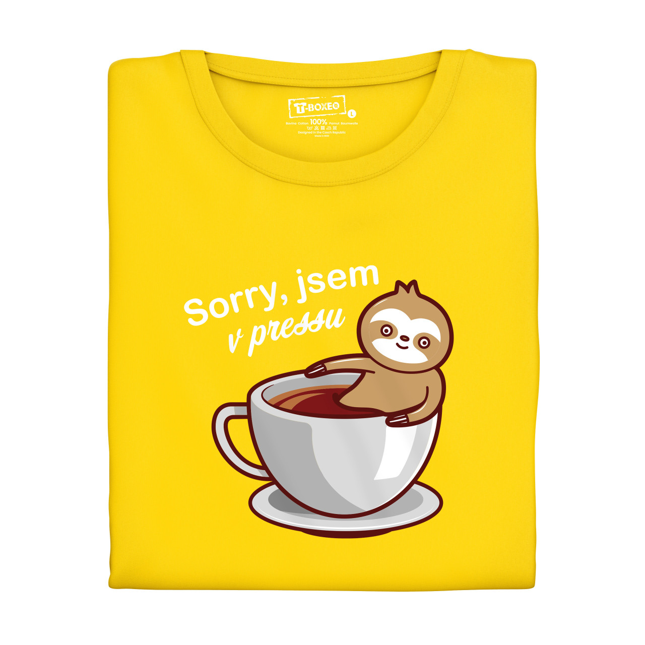 Dámské tričko s potiskem “Sorry, jsem v pressu”