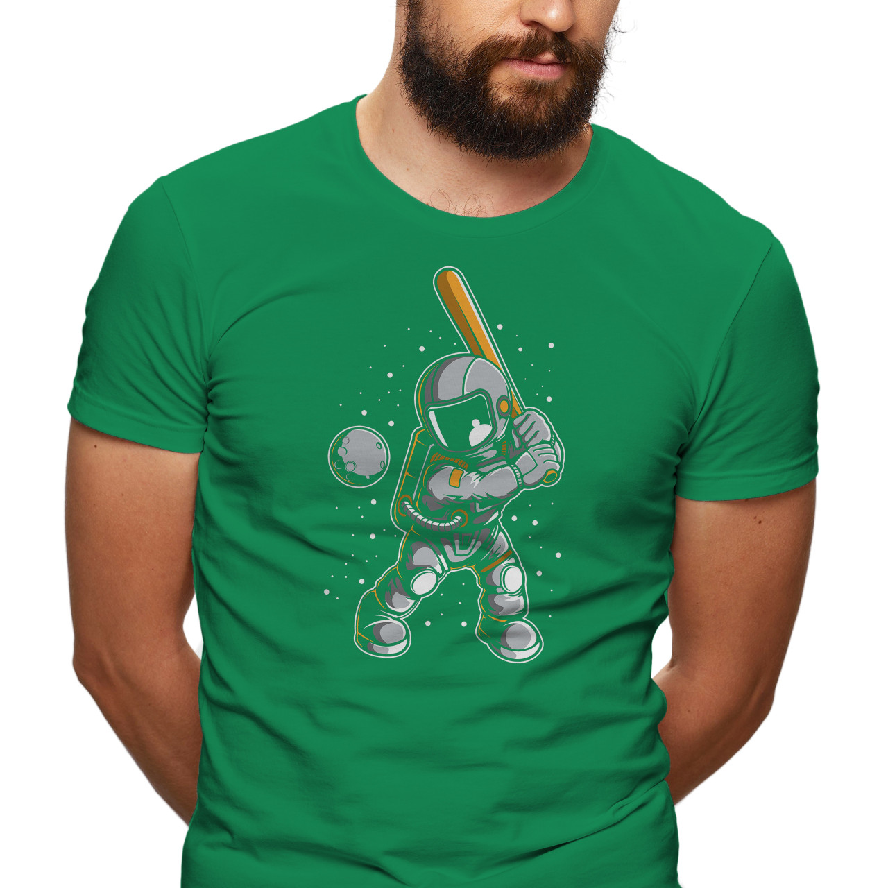 Pánské tričko s potiskem “Astronaut baseballista”