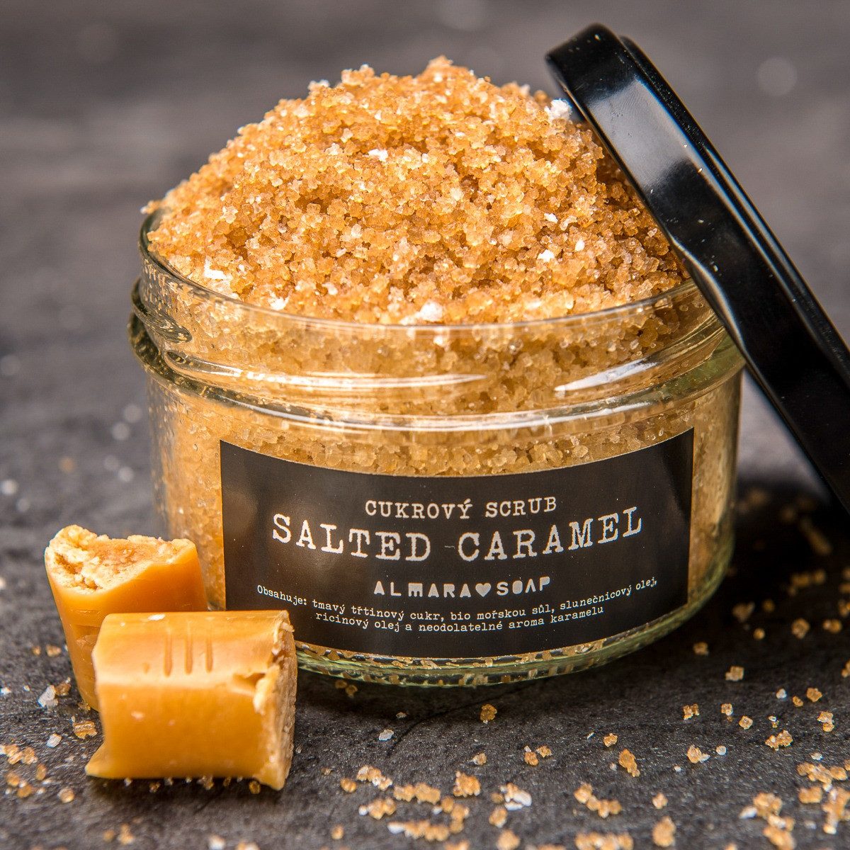 Cukrový scrub Salted Caramel – tělový peeling 140 g