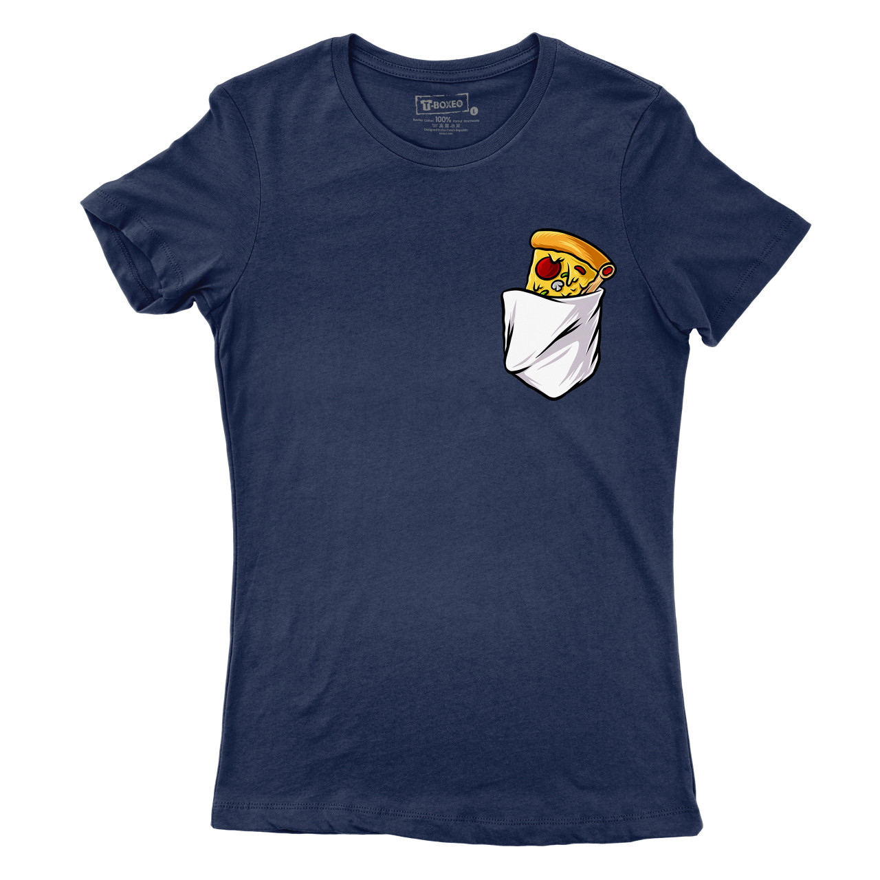 Dámské tričko s potiskem "Pizza v kapsičce"