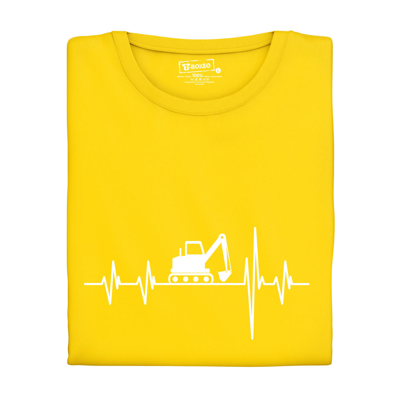 Pánské tričko s potiskem "Srdeční tep Bagr"