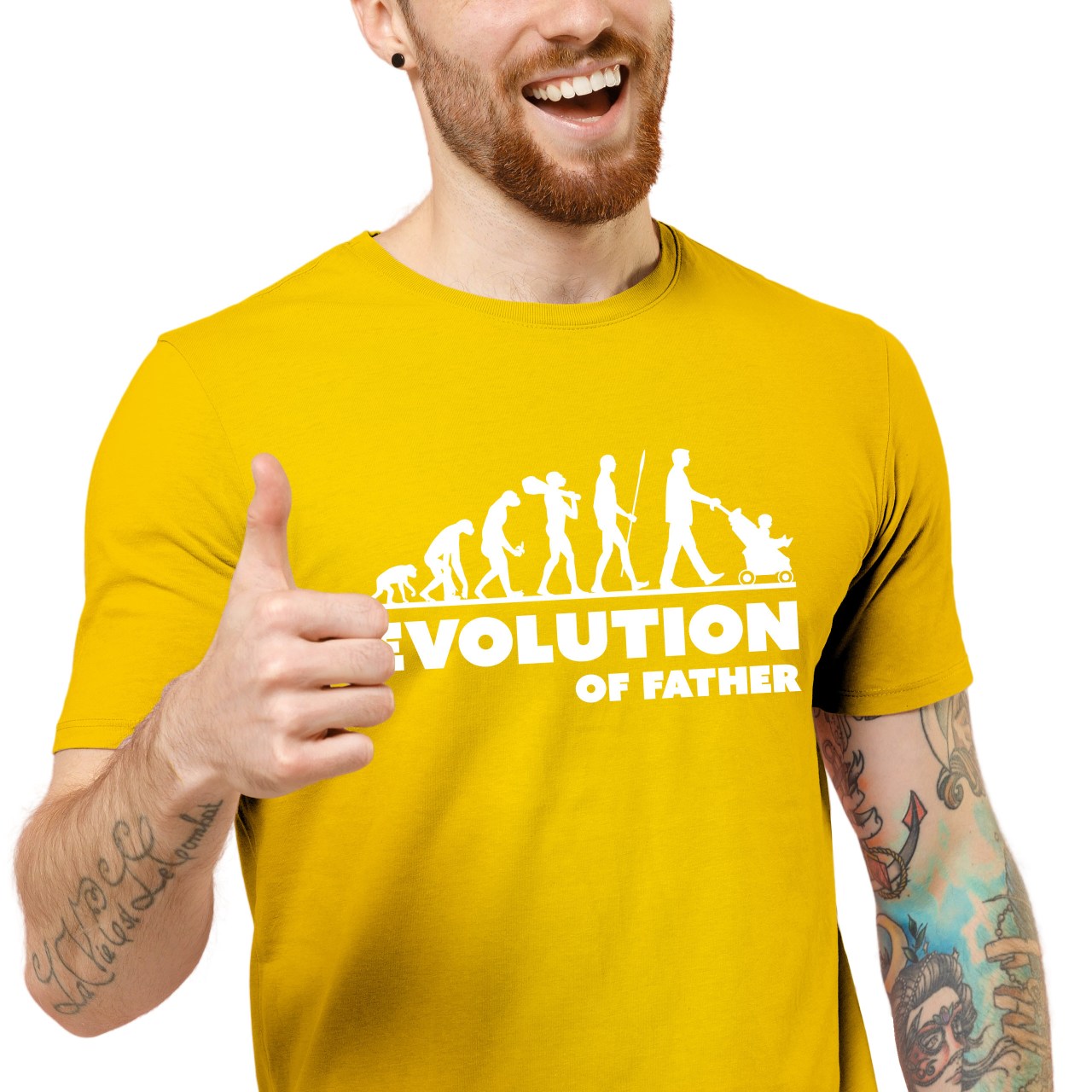 Pánské tričko s potiskem "Evoluce Táty"