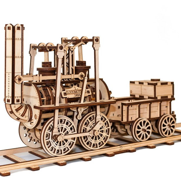 Dřevěný skládací 3D model - Locomotion #1