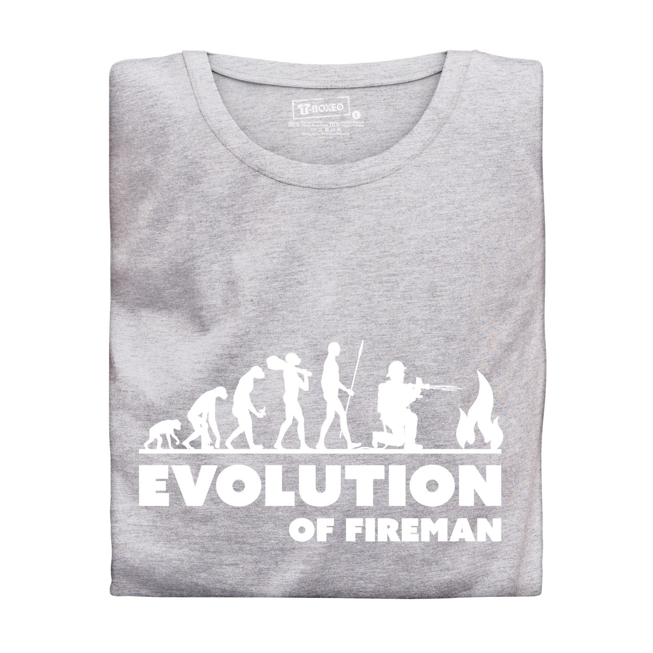 Pánské tričko s potiskem "Evoluce Hasiče"