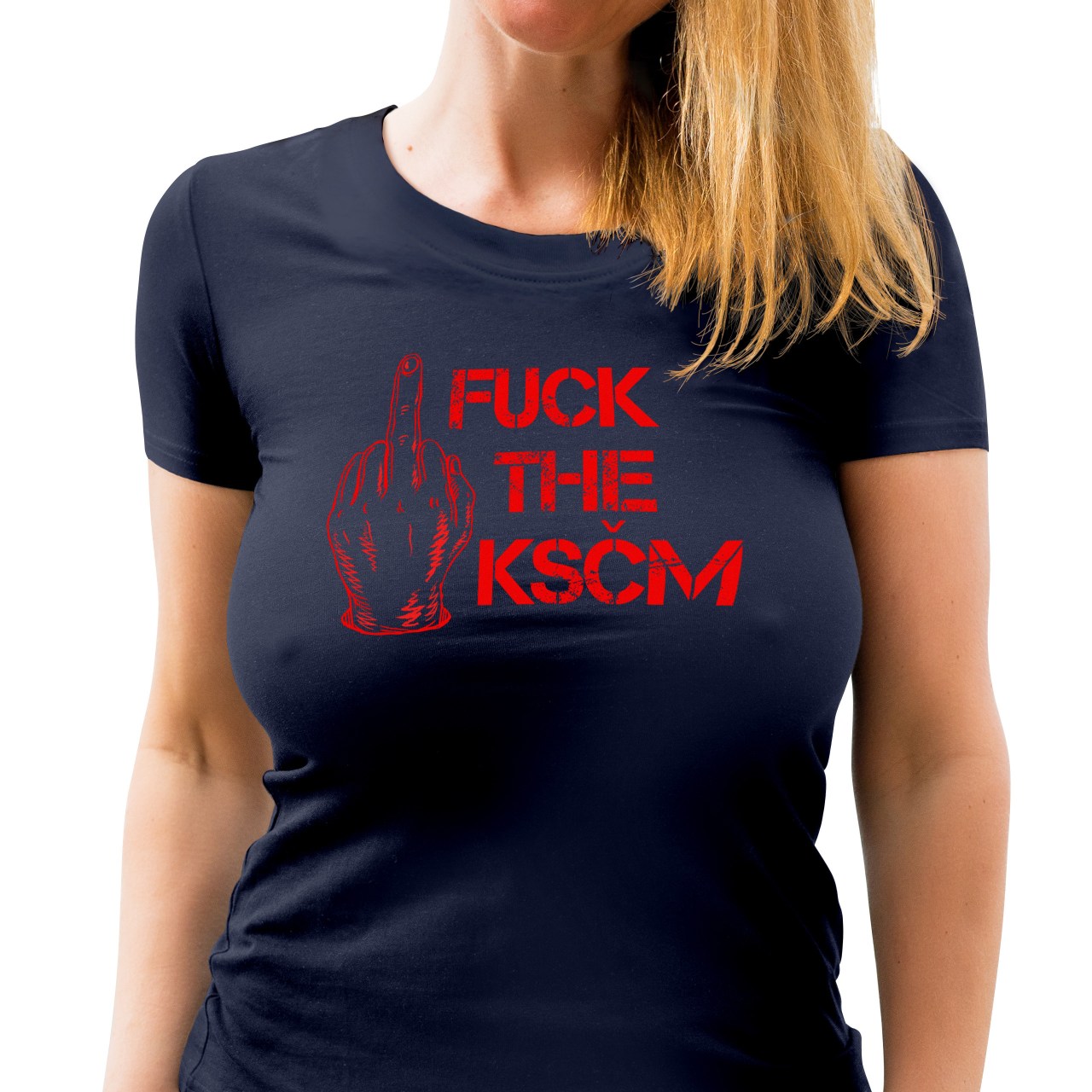 Dámské tričko s potiskem “Fuck the KSČM”