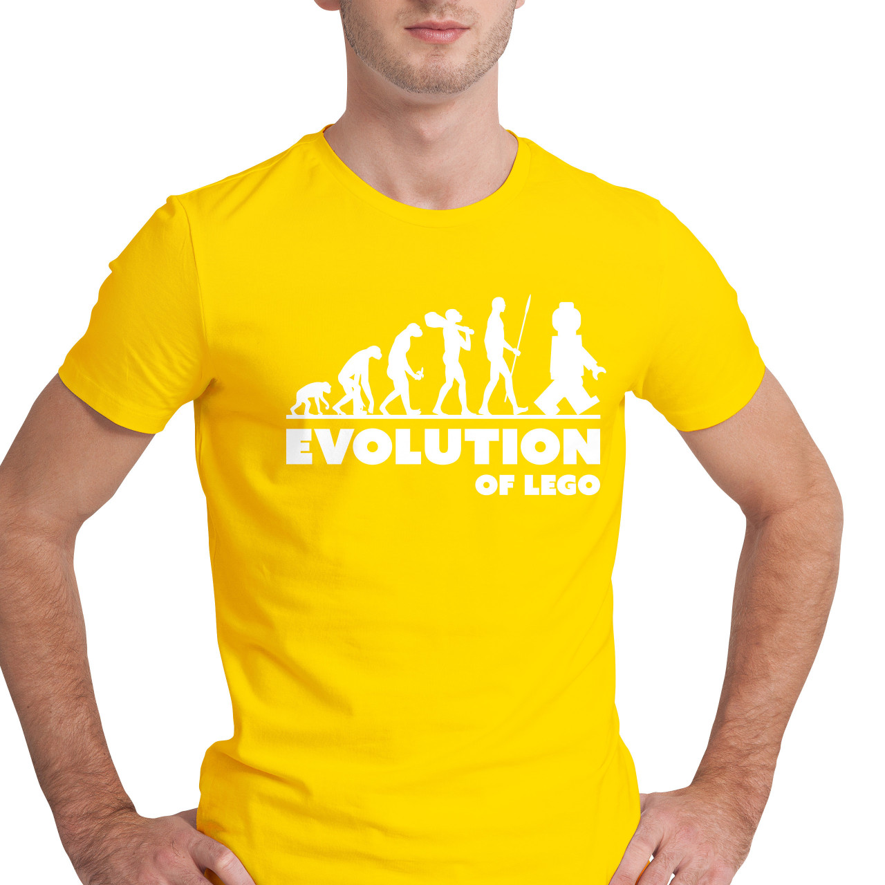 Pánské tričko s potiskem "Evoluce Fanouška LEGO"