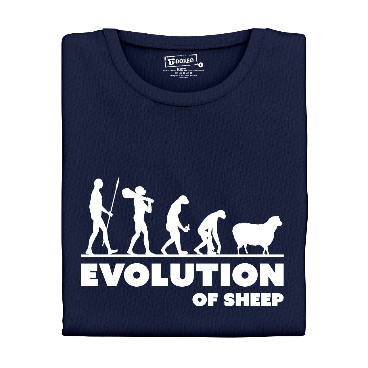 Pánské tričko s potiskem "Evoluce Ovce"