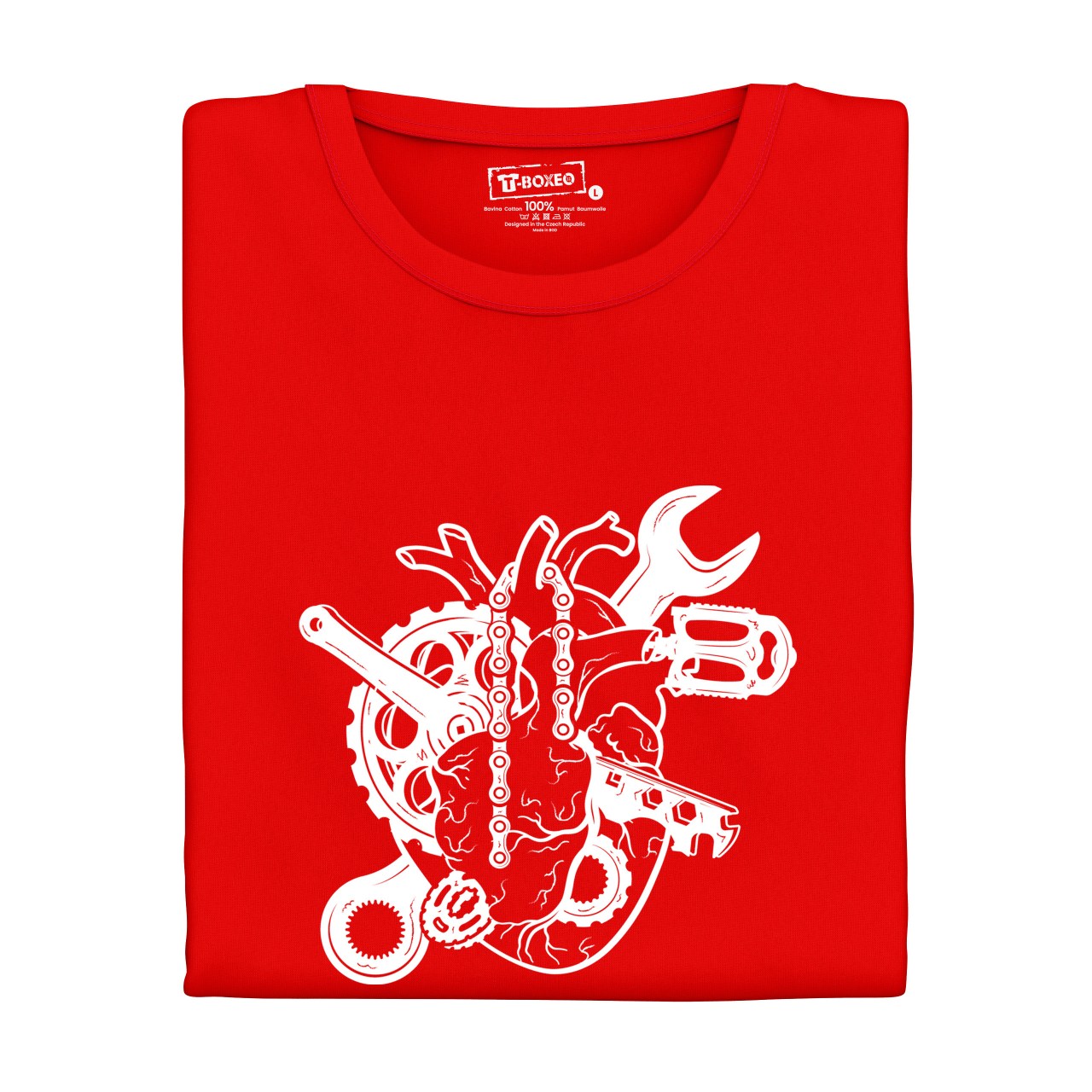 Dámské tričko s potiskem "Cyklo srdce"