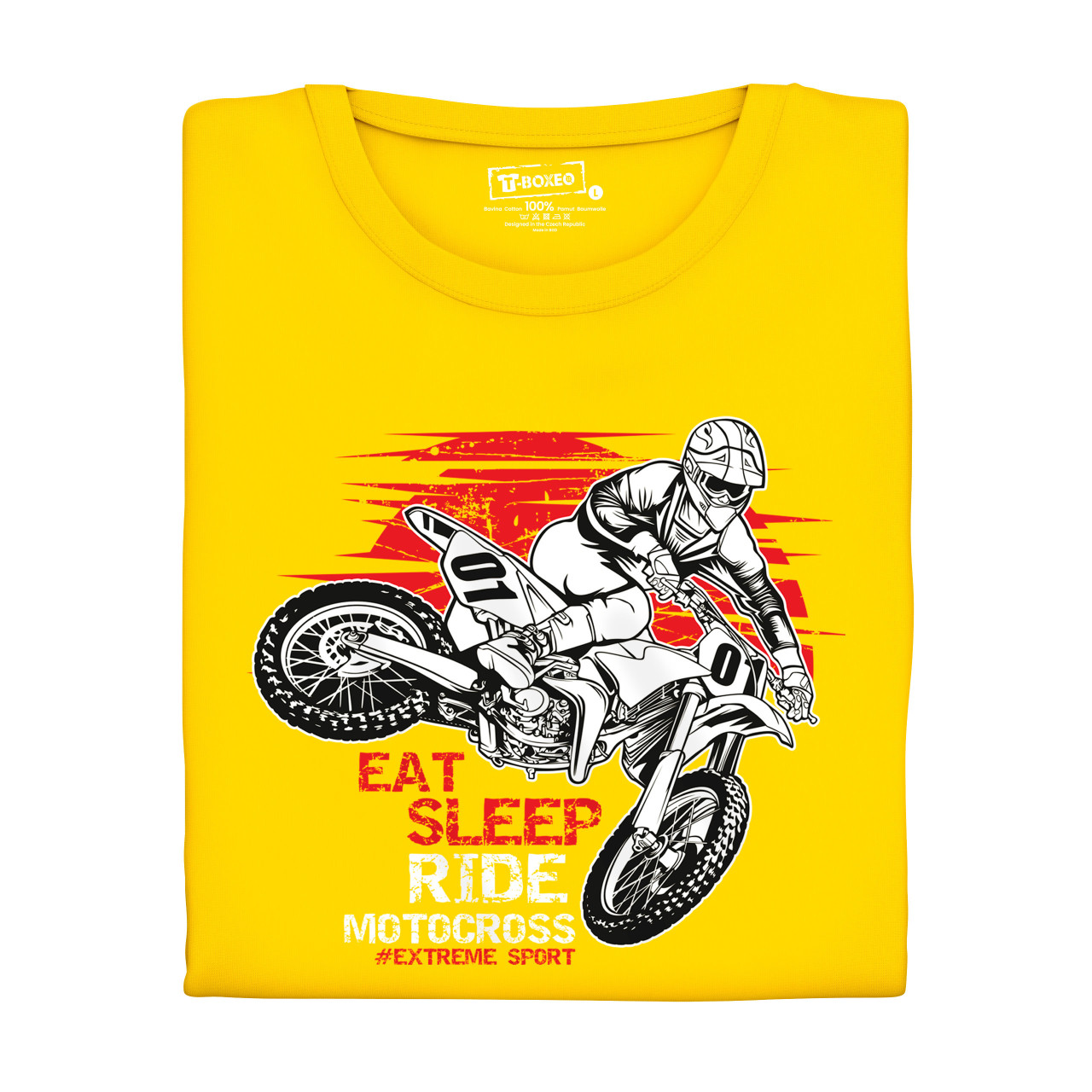 Pánské tričko s potiskem “Eat, Sleep, Ride Motocross"