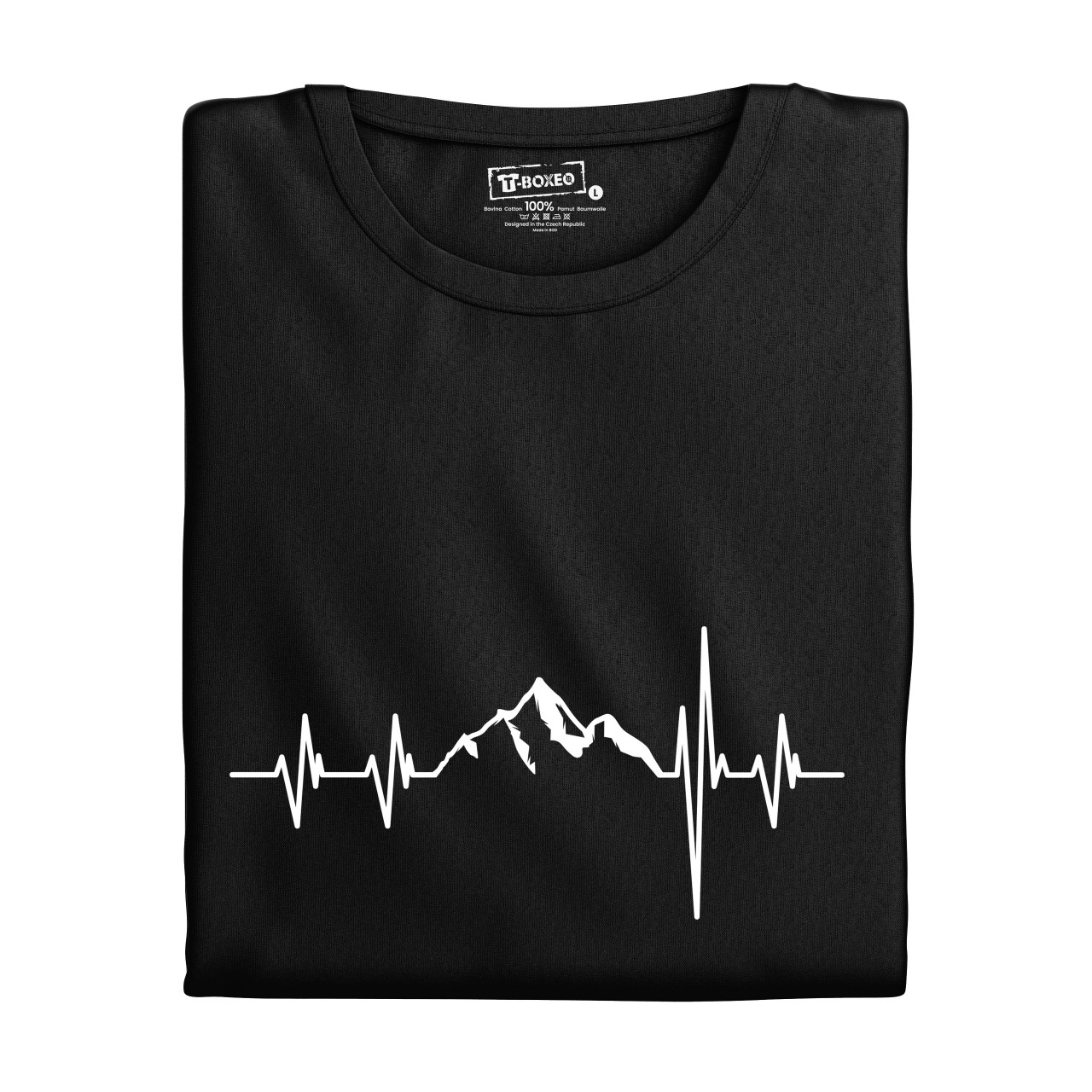 Pánské tričko s potiskem "Srdeční tep Hory"