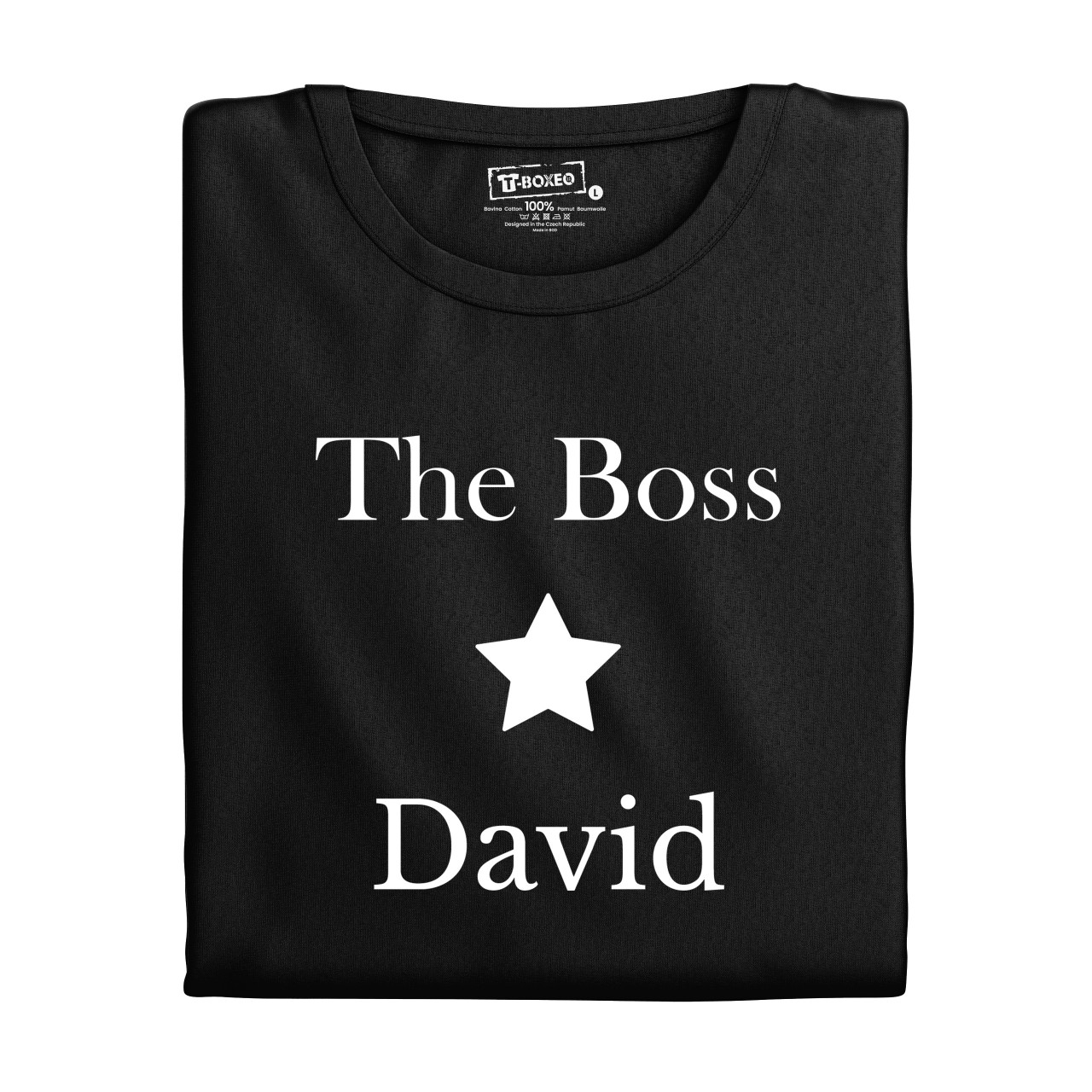 Pánské tričko s potiskem “The Boss” s vlastním jménem