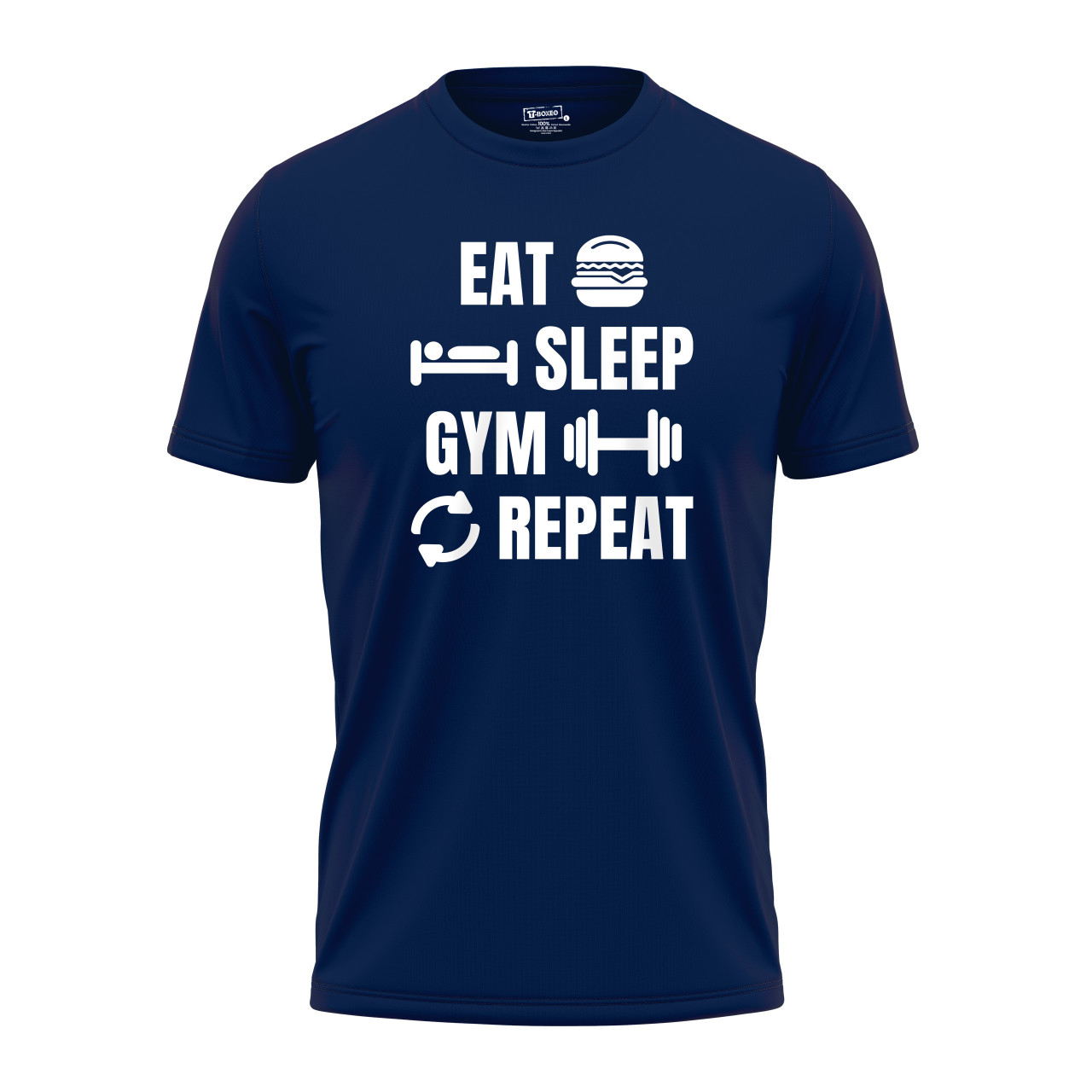 Pánské tričko s potiskem “Eat, Sleep, Gym, Repeat”