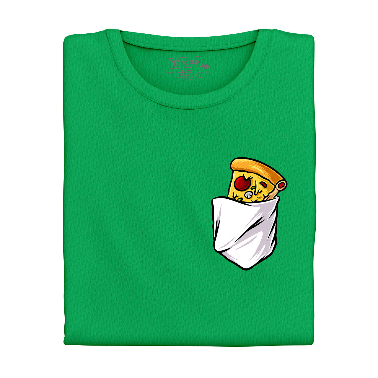 Pánské tričko s potiskem "Pizza v kapsičce"