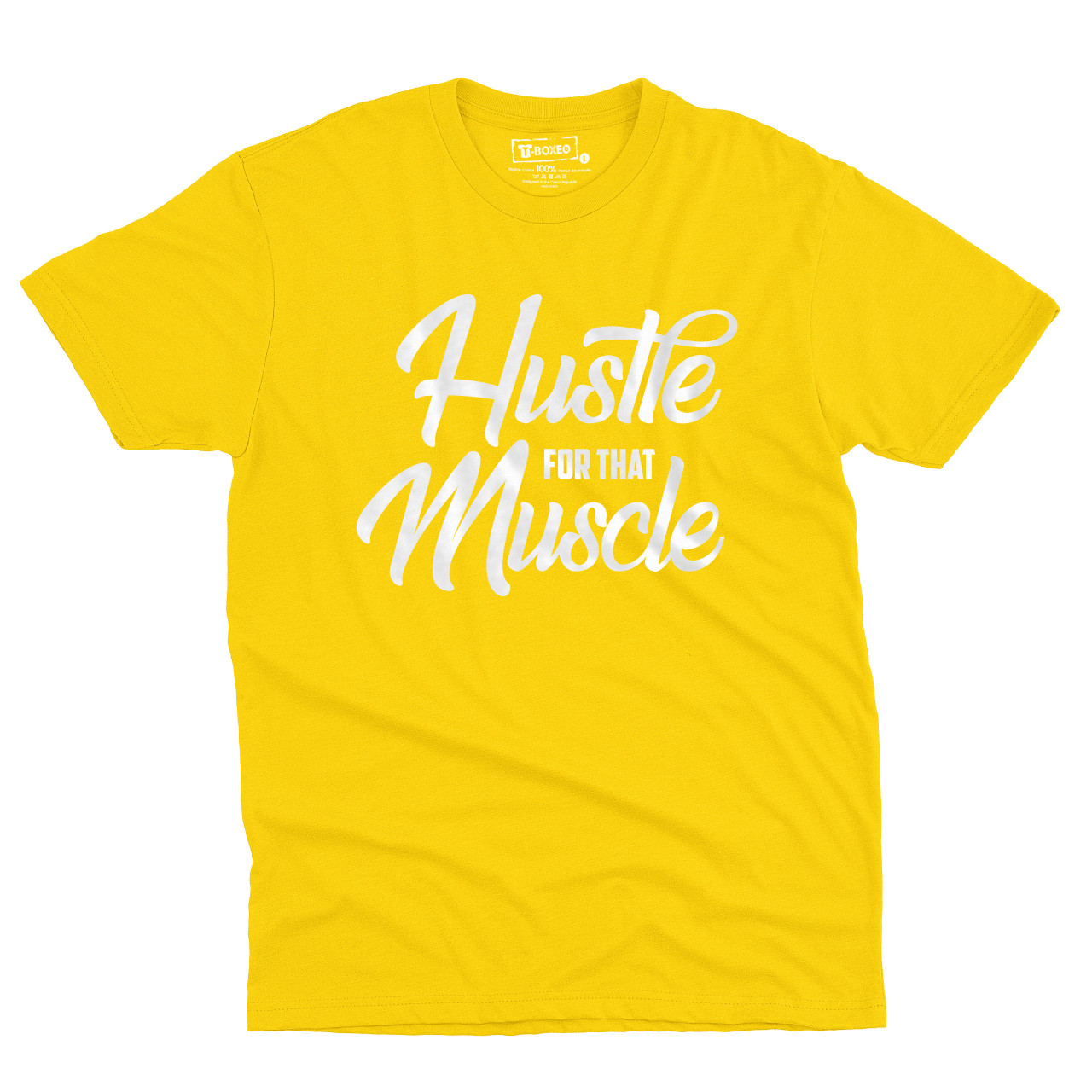 Pánské tričko s potiskem “Hustle for that Muscle”