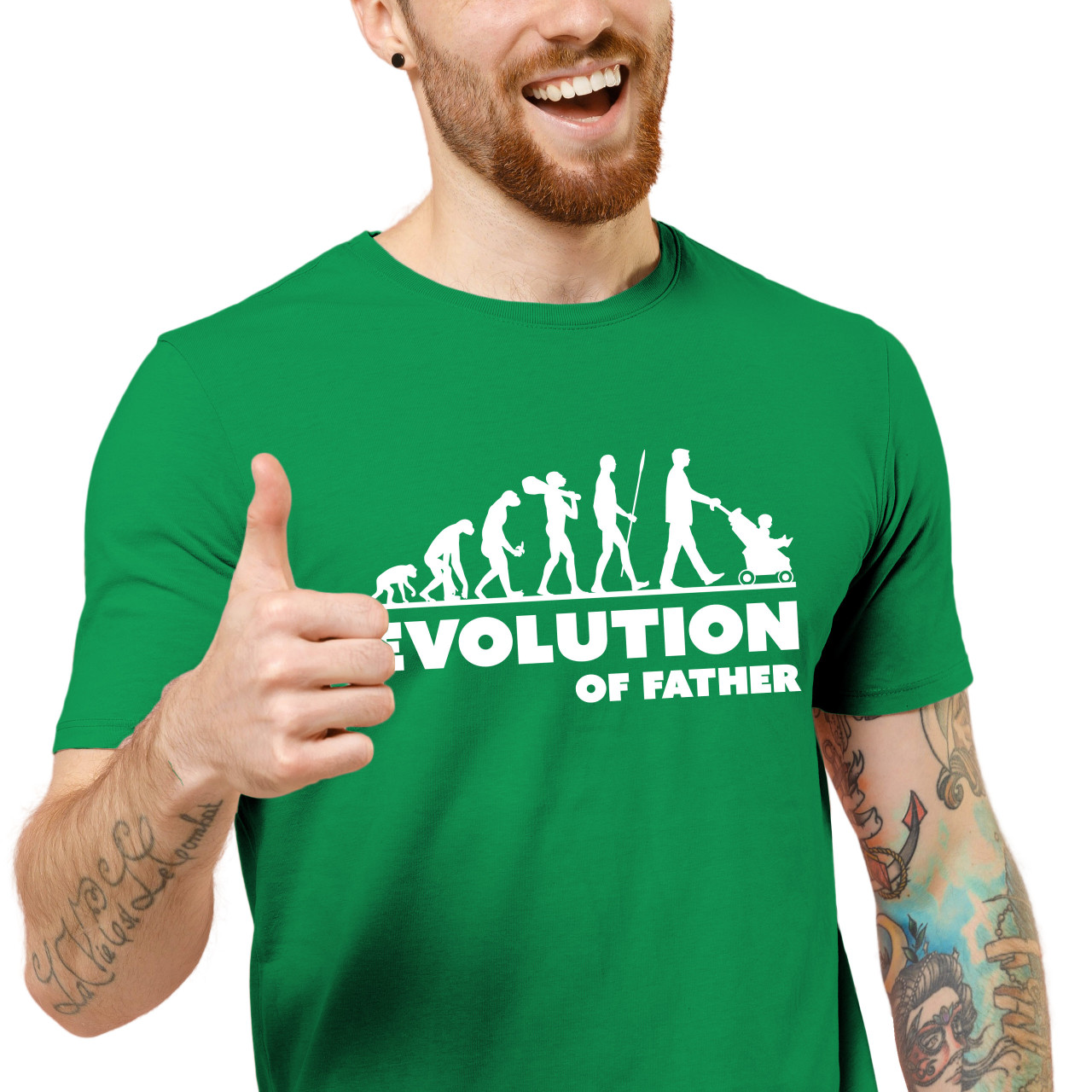 Pánské tričko s potiskem "Evoluce Táty"