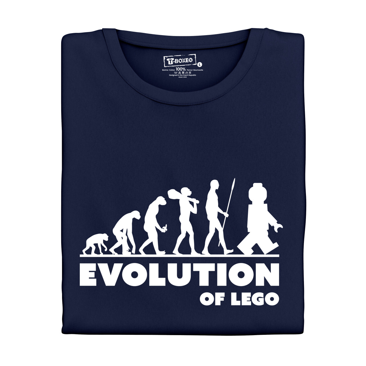 Pánské tričko s potiskem "Evoluce Fanouška LEGO"