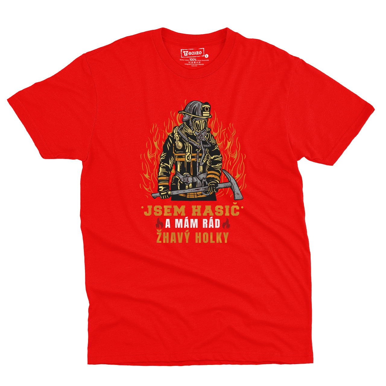 Pánské tričko s potiskem "Jsem hasič..."
